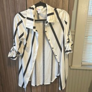 LulaRoe size small button down shirt